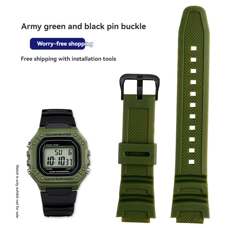 Ремешок из смолы и силикона W218H для часов Casio AE-1200 AE-1100 SGW-300 SGW-400 MRW200, Сменный ремешок, Спортивный браслет