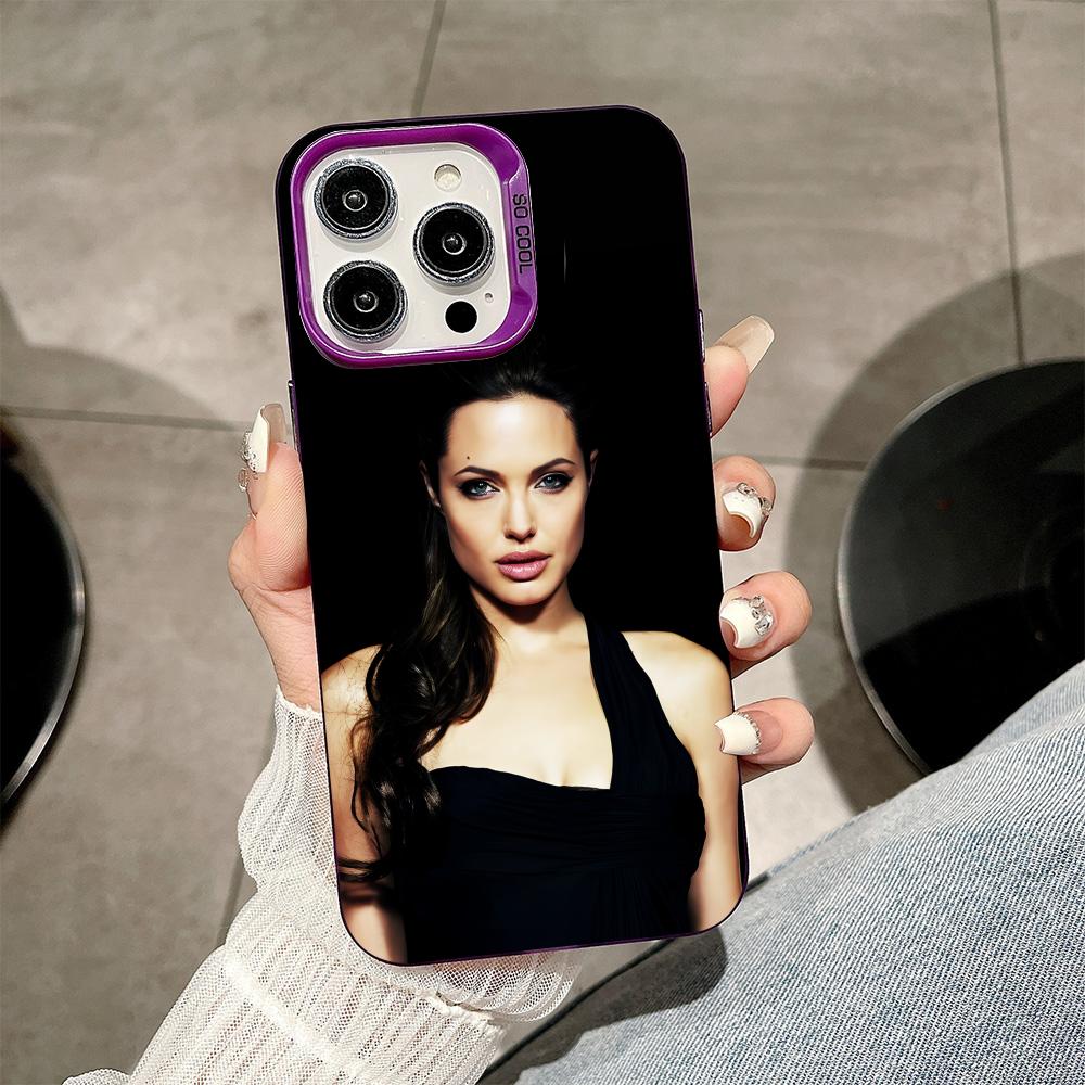 Angel Jolie Purple Translucent Mobile Phone Case for iPhone 17 16 15 14 13 12 11 X XR XS Air Pro Max Plus Colorful Cover
