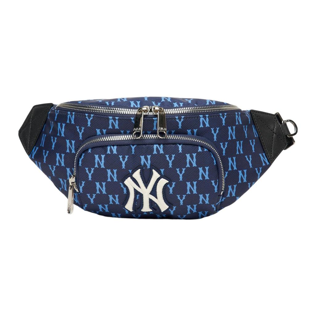 MLB Серия Monogram Нью-Йорк Янкис Ретро Цветочный Принт Логотип-Буква Полиэстер Сумка через плечо Унисекс Сумки Темно-Синий 3AHSM012N-50NYL