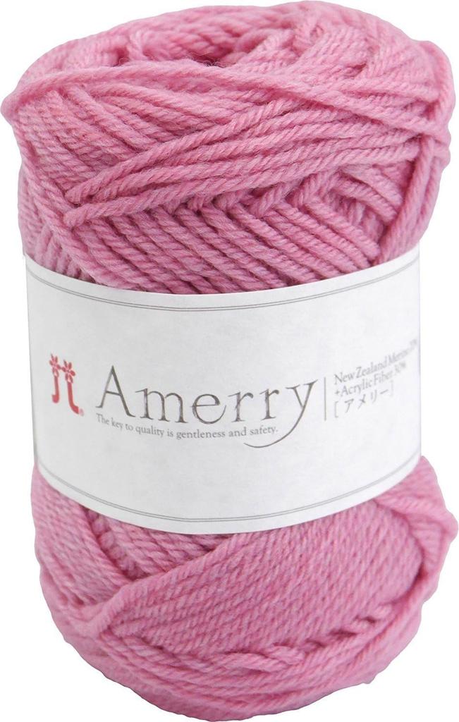 Hamanaka Amelie Medium 5 Set of 2261 Yarn, Weight, Col. 7, Pink, 40g, Approx. 110m, Balls,