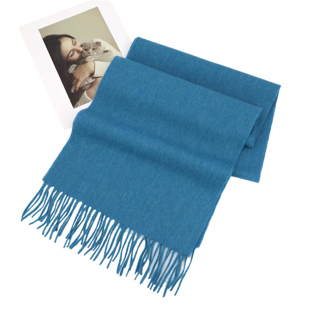 100% Wool Scarf For Women Men Winter Autumn Australia Cashmere Scarf Design Solid Color Tassel Shawl Pashmina Warm