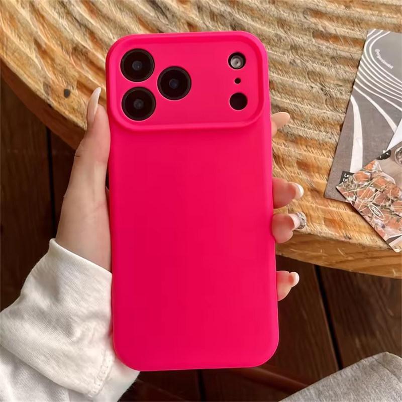 Высококачественный защитный чехол из жидкого силикона для iPhone 17 Air 16 15 14 13 12 11 Pro Max Plus 16E 17 Pro Max Защита камеры Матовый Мягкий чехол