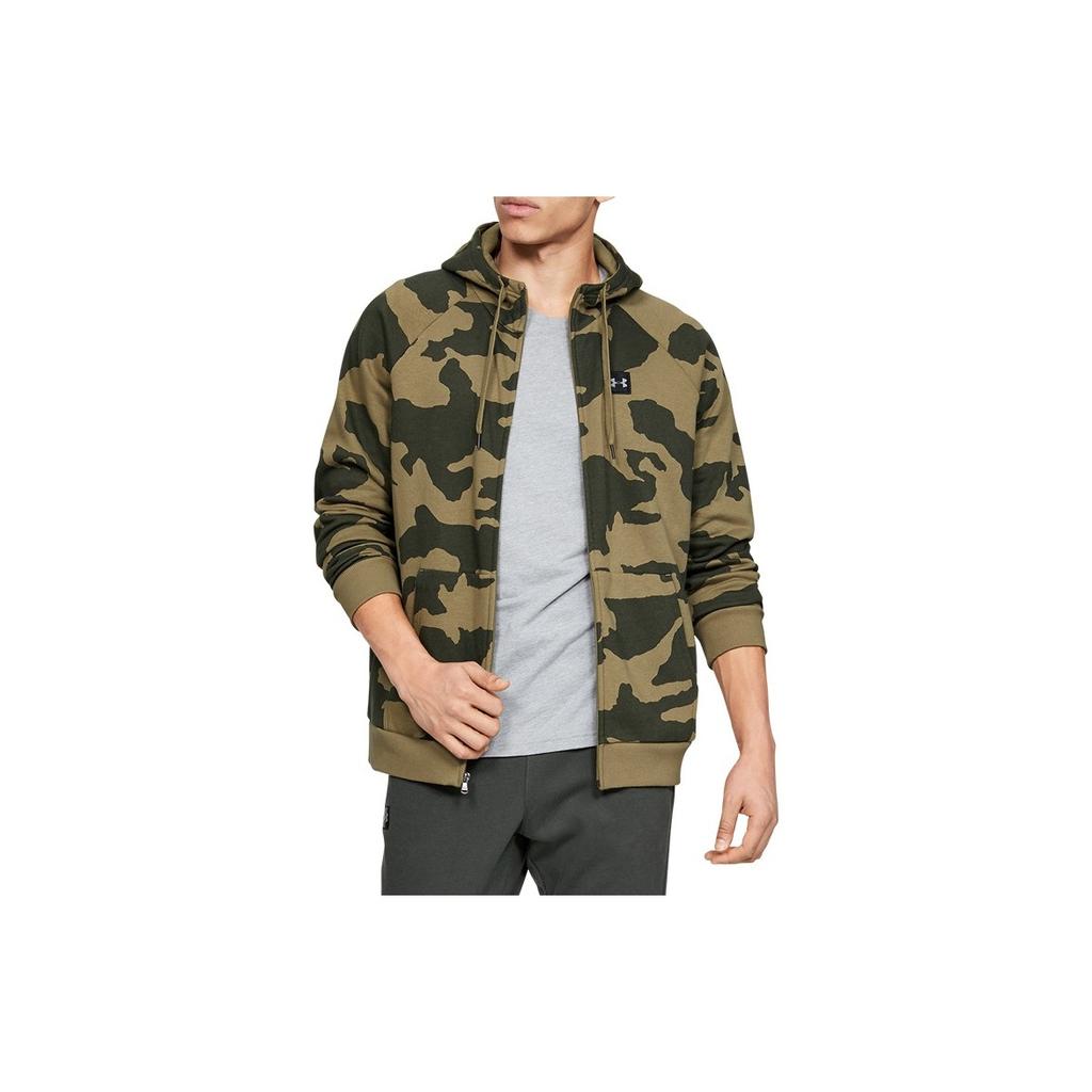 Under Armour Камуфляжный кардиган с капюшоном, толстовка, куртка, мужская верхняя одежда Outpost, зеленый 1329748-331