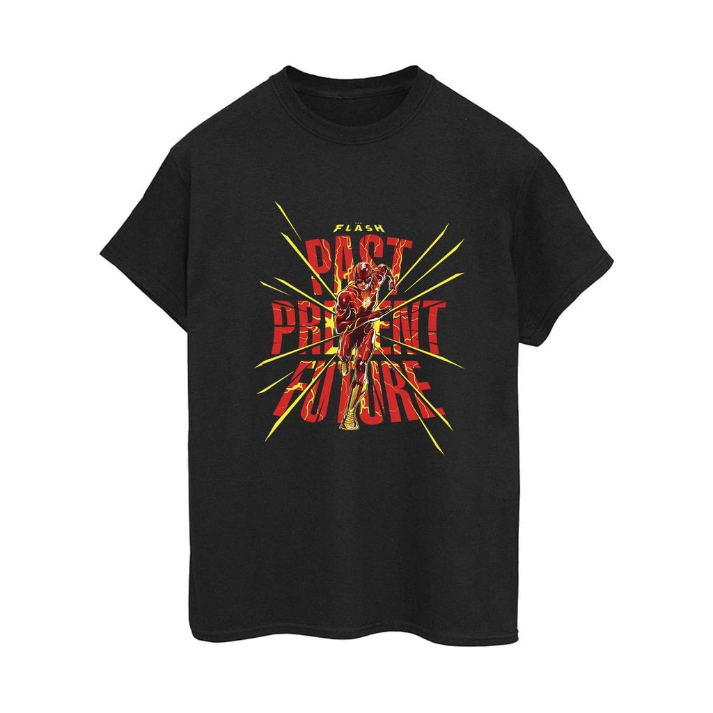 DC Comics Womens/Ladies The Flash Past Present Future Cotton Boyfriend T-Shirt