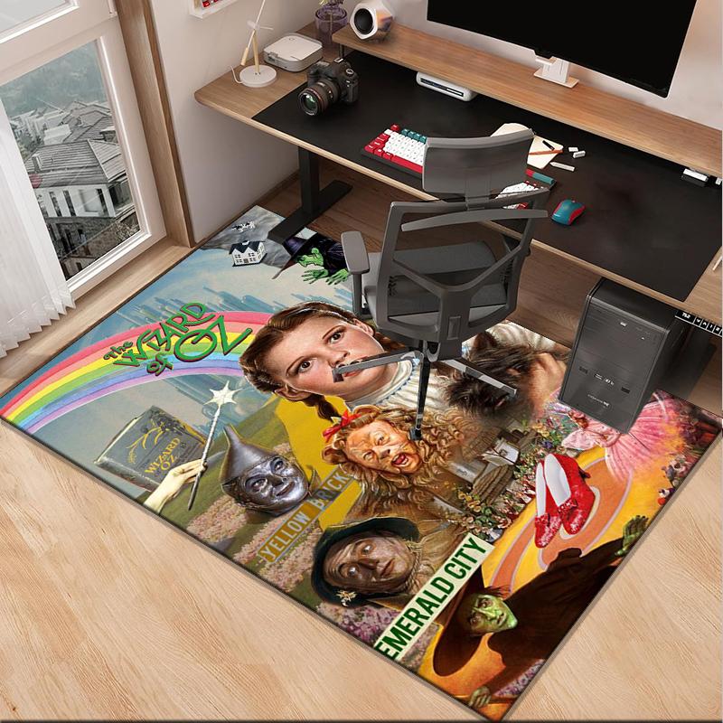 Wonderful Wizard Adventure Office Rug Chair Mat, Game Carpet, Suitable for Front Door, Bedroom, Living Room, Desk, Holiday Gift