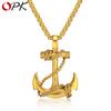 Мужское ожерелье из титановой стали с подвеской в ​​виде якоря для лодки