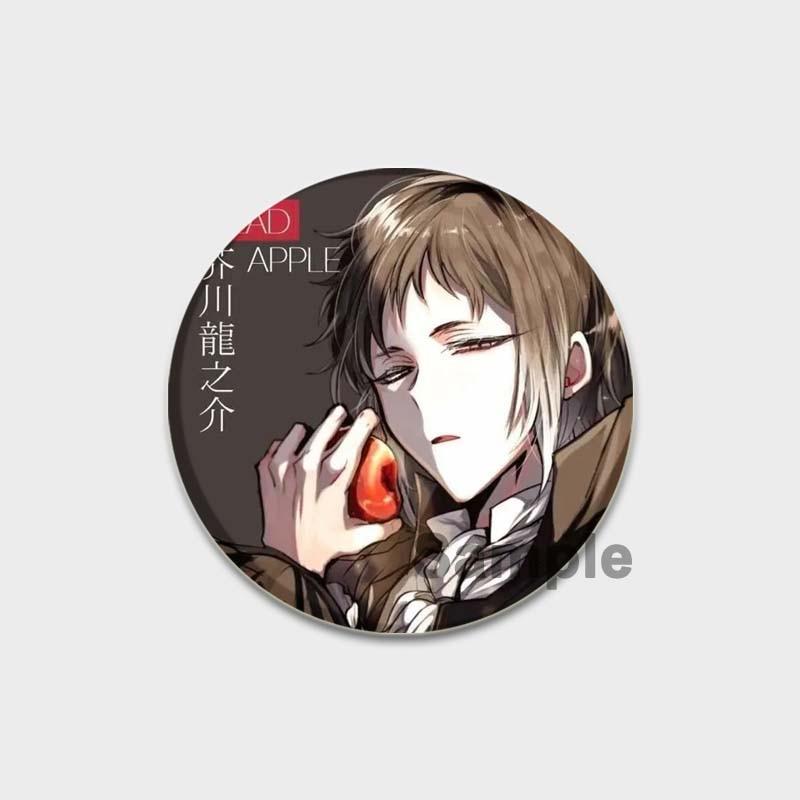 58 мм аниме булавка Bungo Stray Dogs нагрудные булавки Chuuya Ranpo Yosano акриловая брошь ручной работы из эпоксидной смолы значок ювелирный аксессуар для рубашки-сумки