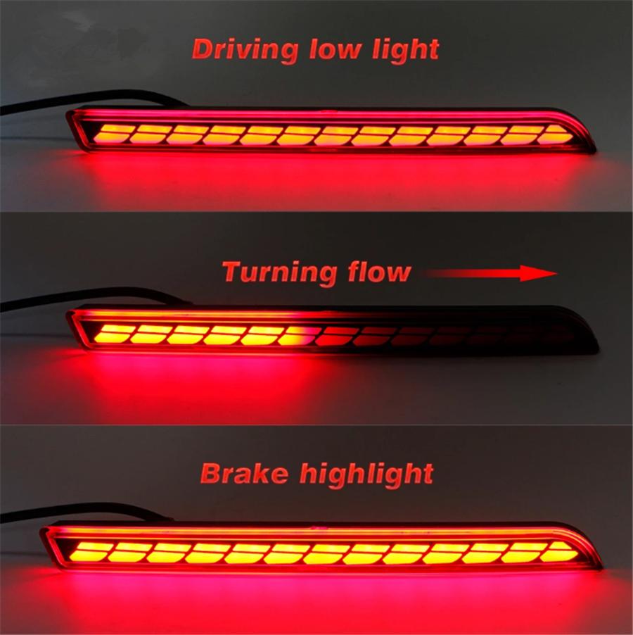 Car LED Rear Bumper Reflector Light Lamp Left+Right For Toyota Sienna 2021-2023