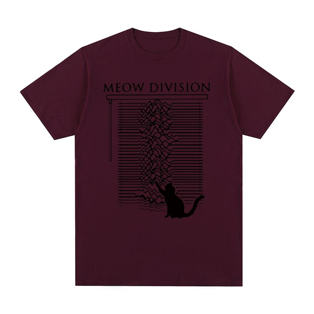 Joy Division Unknown Pleasure Cat Vintage T-shirt Fashion 80s Post Punk Band Cotton Men T Shirt New Tee Tshirt Womens Tops