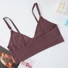 Женский комплект с бюстгальтером, трусики, сексуальный шелковый бюстгальтер без косточек, бесшовные укороченные топы для фитнеса и сна, нижнее белье и стринги, комплект женского нижнего белья