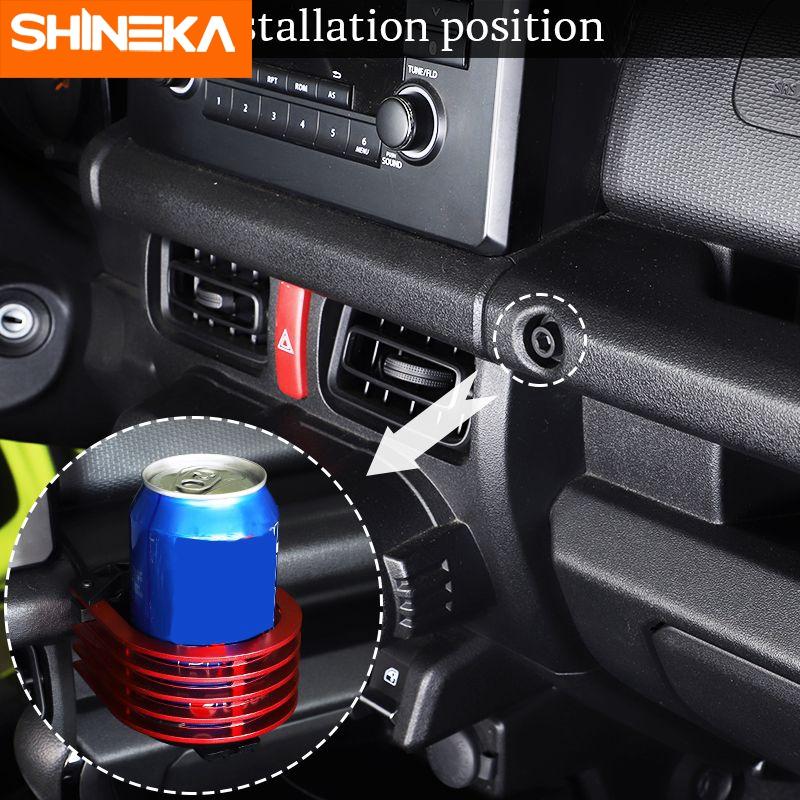 SHINEKA держатели для напитков для Suzuki Jimny + автомобильный держатель для бутылки с водой, держатель для чашки, кронштейн, аксессуары для Suzuki
