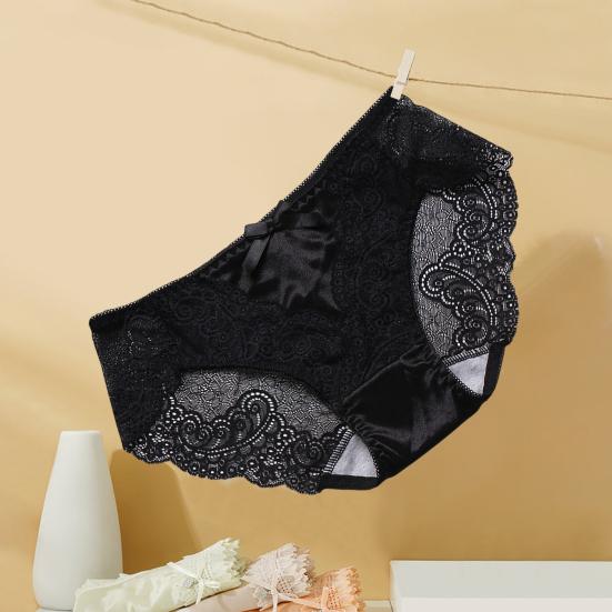 Stylish Lady Briefs Bowknot Decor Thin Protective