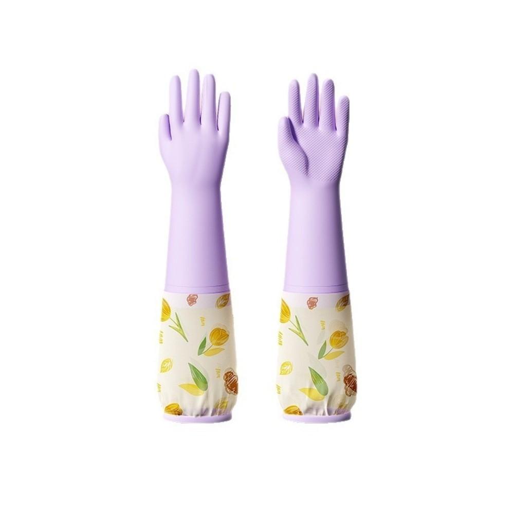 Thick Velvet Washing Gloves Waterproof Dish Washing Gloves Cleaning Gloves  Bowl Cleaning