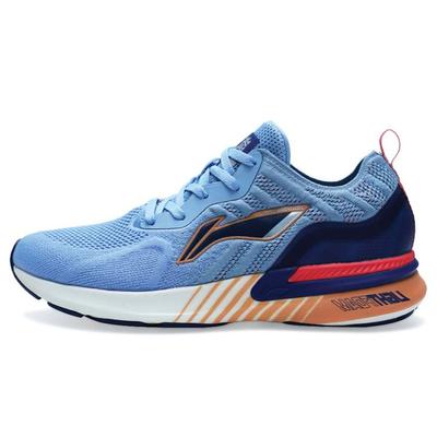 Li Ning Lan цельные тканые спортивные амортизирующие кроссовки с низким верхом для бега женские кроссовки синего цвета ARHP214-3