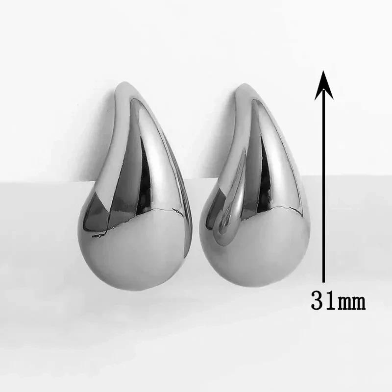 Модные ретро-золотые массивные серьги-капли Dupes, летние модные универсальные индивидуальные глянцевые серьги-капли, ювелирные изделия, подарок для женщин
