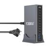 12-Port GaN Desktop Charging Station, 10 USB-C & 2 USB-A PD QC Fast Charger Hub Digital Display for Laptop IPhone Tablet