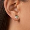 1 Pair Stud Earrings Colorful Rhinestone Round Design Adjustable Fit Ear Studs