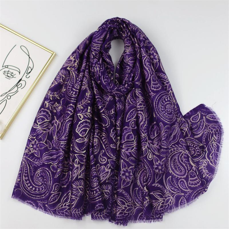 6 Colors Luxury Cotton Viscose Scarf Khaki Paisley Floral Fringe Shawls And Wraps Echarpe Pashmina Bufandas Hijab 180*90Cm