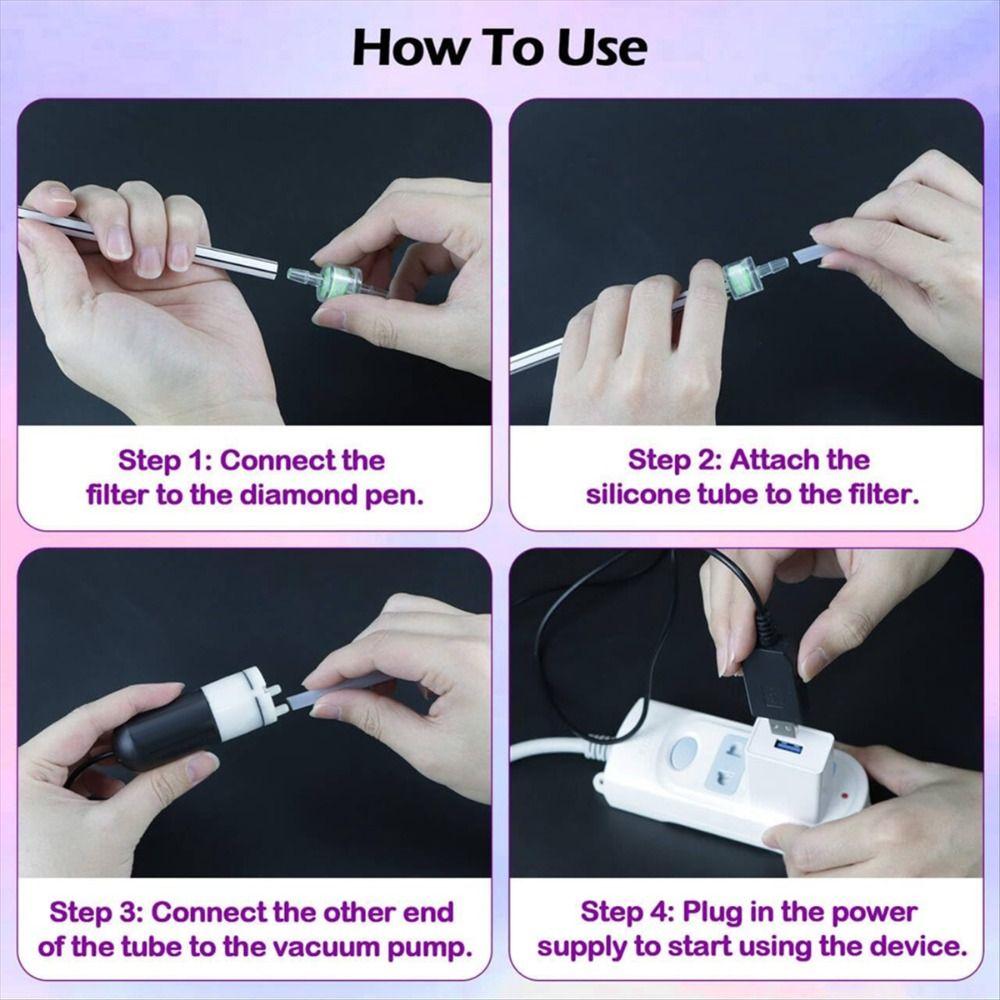 DIY Craft Vacuum Diamond Painting Pen Kits Long-lasting and Stable Beading Plates Electric Diamond Suction Tool USB Cable