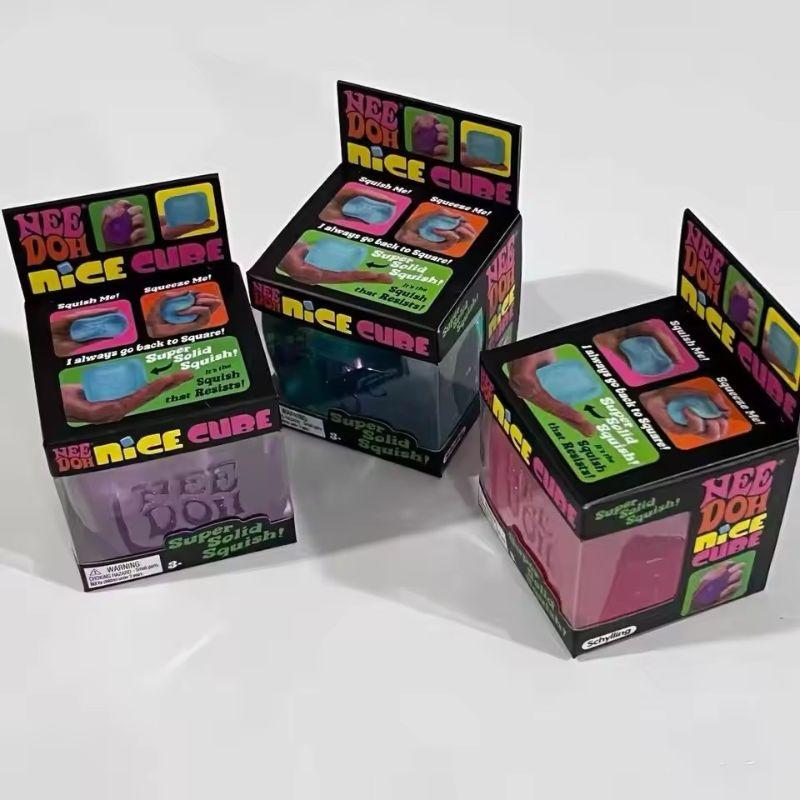 Needoh Nice Cube Сенсорный Снятие Стресса Игрушка-Фиджет для Тревоги и Концентрации Настольный Сенсорный Куб для Взрослых и Детей