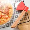 Wood Handle Pizza Cutter Stainless Steel Axe Rotating Blade Home Kitchen Single Wheel Cutting Tool Waffle Cookies Cake Cutting