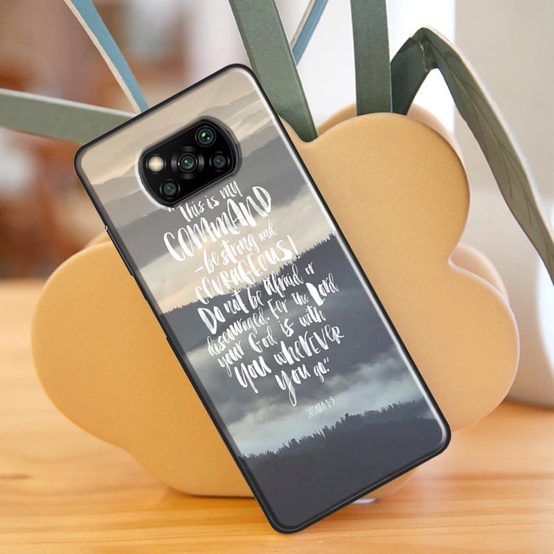 Цитаты из библейских стихов для POCO X3 GT F1 F2 F3 M3 M4 X3 Pro, чехол для телефона Xiaomi Mi 11T Pro 10T 11 Lite, чехол