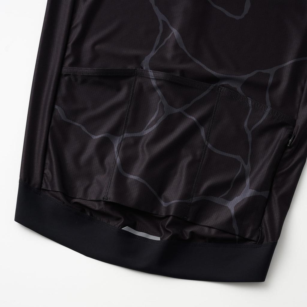 Kapelmuur Cycling Short Sleeve Jersey, Competition Short Sleeve Jersey, Black, Size S