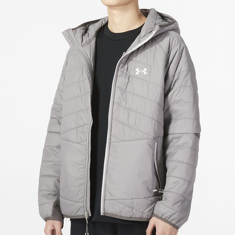 Under Armour Активная гибридная куртка легкая стеганая уличная толстовка с капюшоном мужские куртки серые 1375447-294