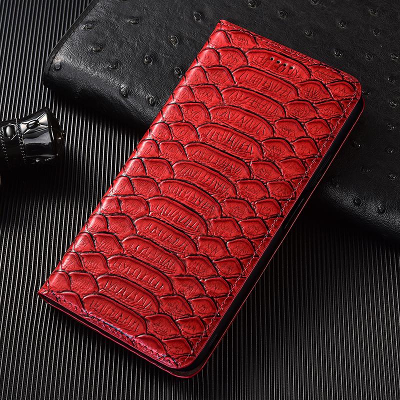 Чехол-книжка из натуральной кожи питона для Xiaomi Poco X3 X4 X5 X6 X7 F5 F6 F7 M3 M4 M5 M5S M6 M7 Plus Pro Ultra Чехлы для телефона