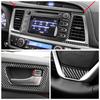 Настоящее углеродное волокно, внутренние декоративные наклейки для автомобиля, полоски, наклейка, чехол для Toyota Highlander 2015-2018, салон автомобиля