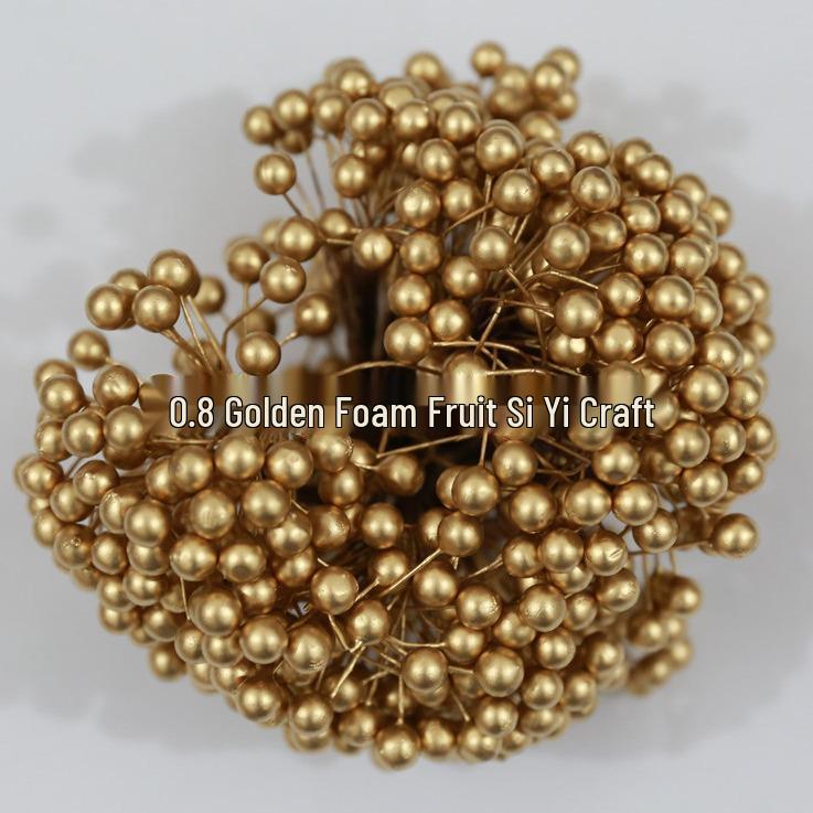 0,8" Пенопластовые имитационные вишни - 50 маленьких красных пионовых ягод для рождественских украшений