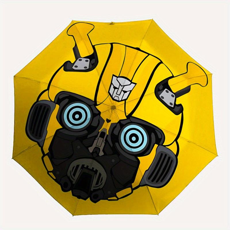 1pc Transformer Bumblebee Automatic Umbrella 8-Bone Design Compact Gear for Outdoor Travel, Perfect Gift for Friends or Family y280828142