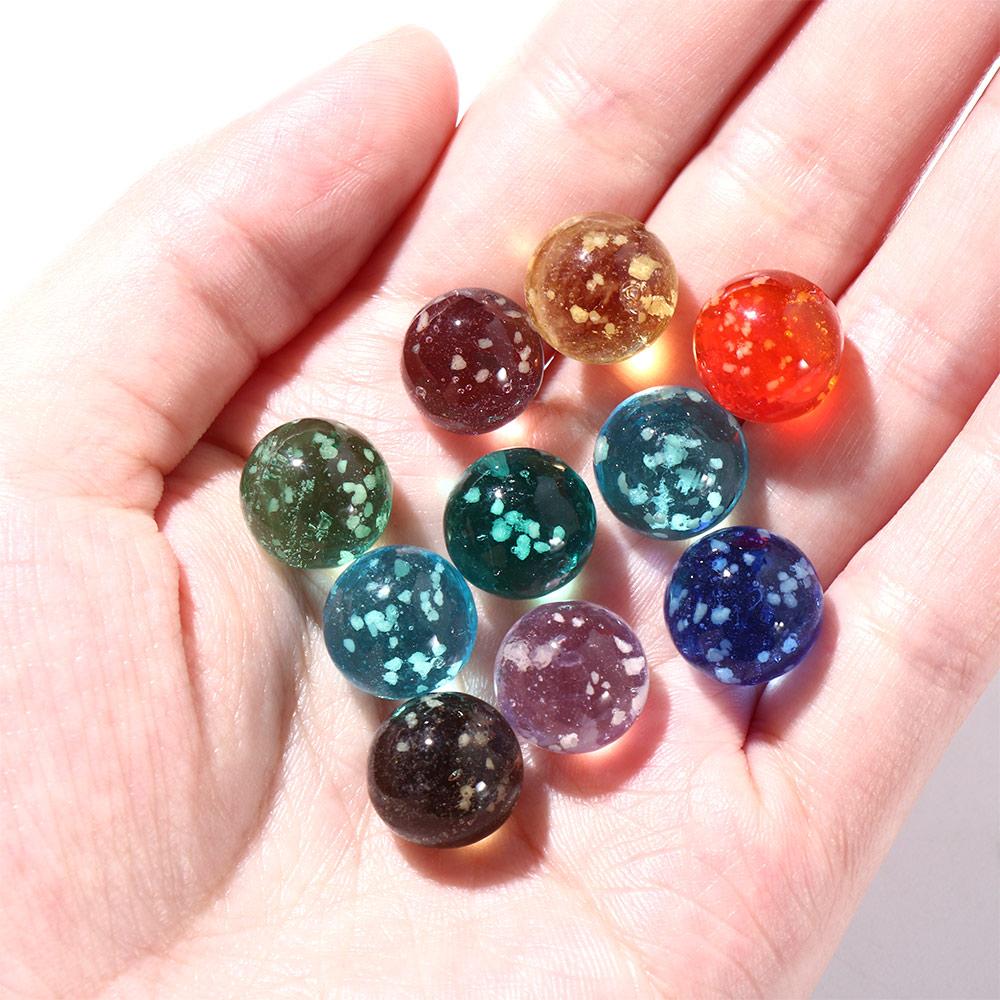 10pcs/pack Non-porous Fish Tank Glass Ball Glow in The Drak Transparent Crystal Beads  Parent-child
