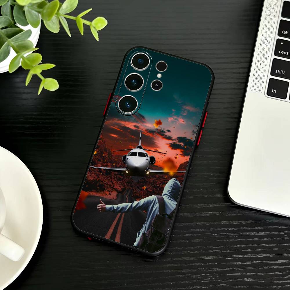 Чехол для телефона A-Самолет для Samsung S26,S25,S24,S23,S22,S21,S20,Plus,Fe,Lite,Другие Черный Чехол