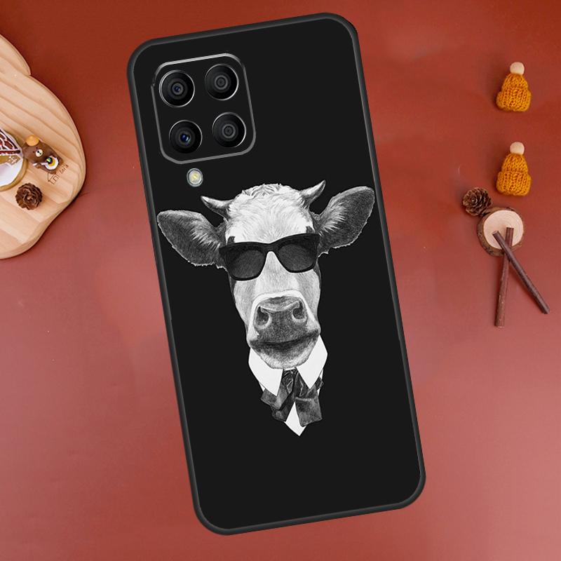 Funny Cow Face Case For Samsung Galaxy M32 M12 M52 M21 M31 M15 M55 M56 M36 M16 M06 M13 M33 M53 M14 M34 M54