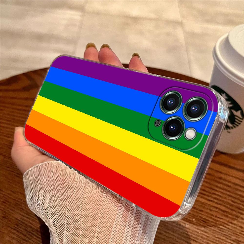 Gay Pride Flag Lesbians LGBT Rainbow Case For Apple iPhone 17 16 15 14 13 12 11 Pro Max Case 16 Plus 16E 17Air 17Pro Phone Cover