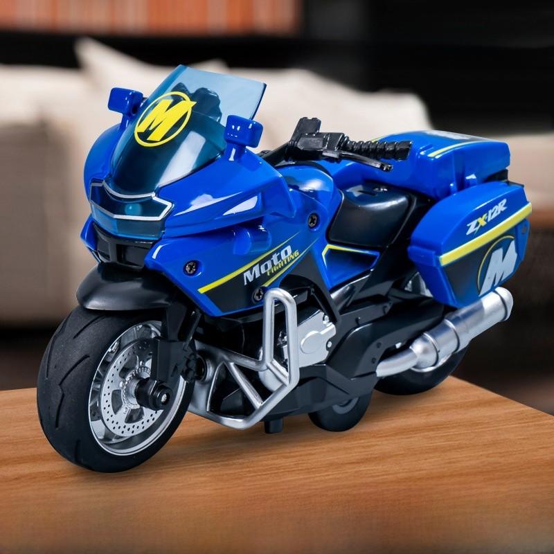 Metal Motorcycle Model With Music Function For Childrens Gift And Collection