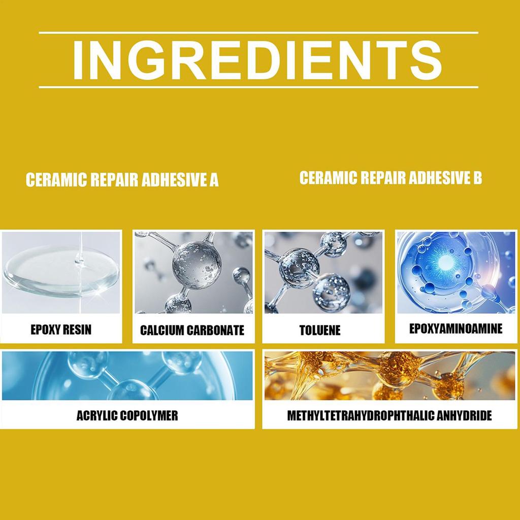 Керамическая ремонтная паста-клей Безопасная для пищевых продуктов Быстросохнущая Ремонт трещин и сколов фарфора Набор для ремонта фарфора Ванна Плитка и Душ Ремонт Плитка Клей
