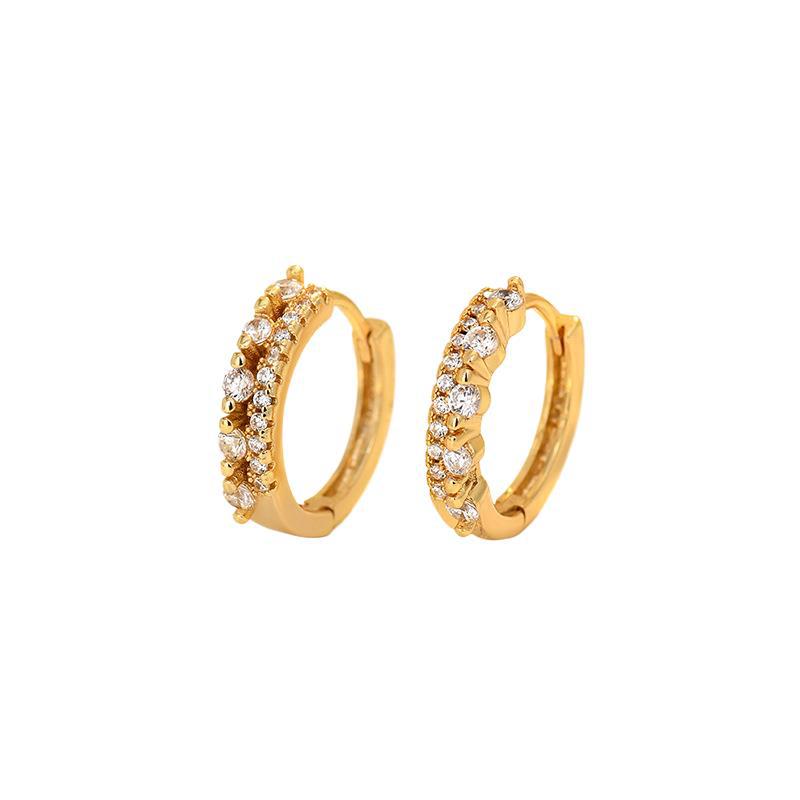 Модные двойные ряды сережек для студентов, простые серьги, серьги Ins, женские серьги Tide, поаллергенные кольца