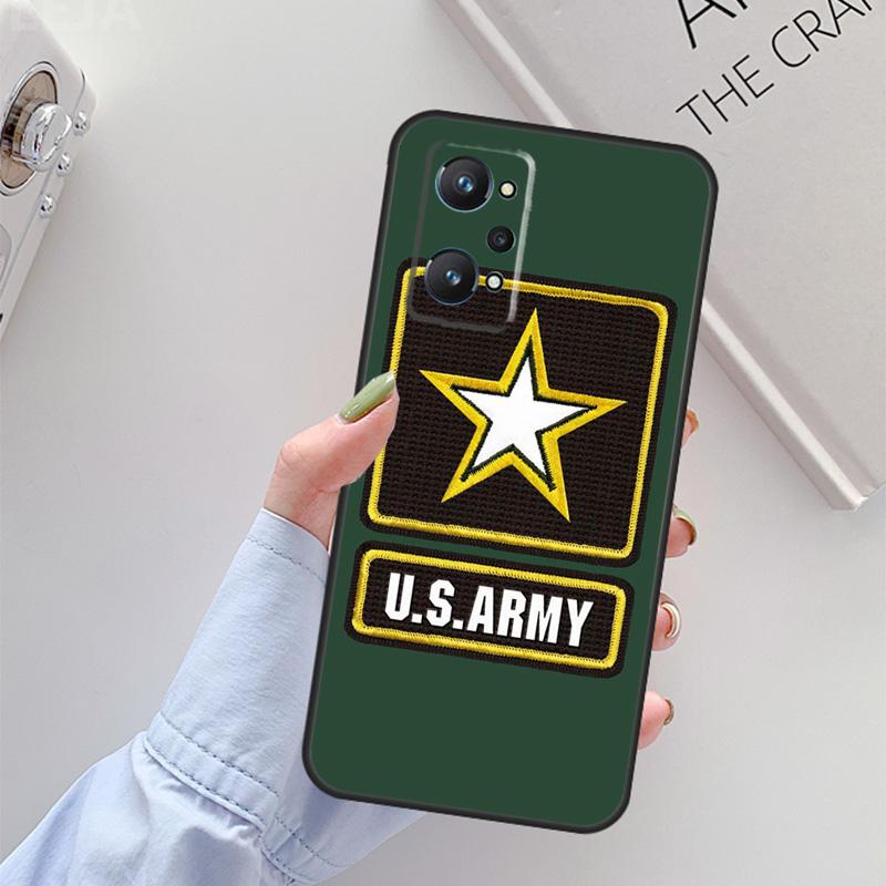 U.S Army Flag For Realme 14 12 10 11 13 Pro Plus GT 6 6T 5 GT7 Pro C61 C55 C51 C21Y C25S C67 C75 C53 Case