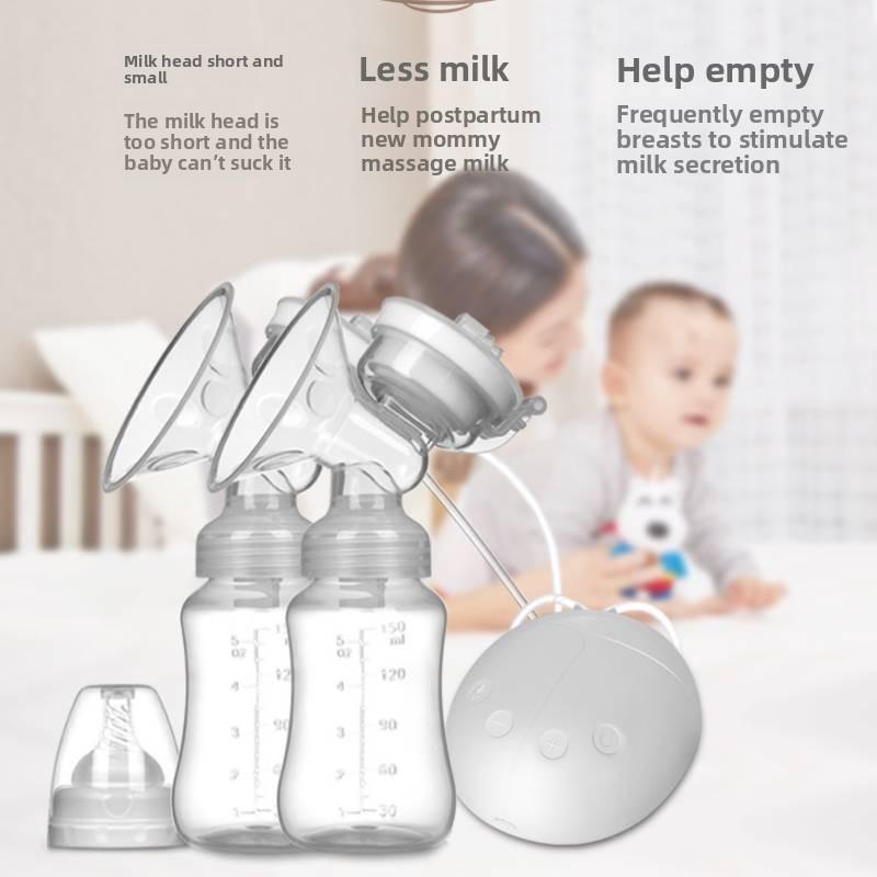 Двойной электрический молокоотсос с тихим всасыванием для кормящих мам
