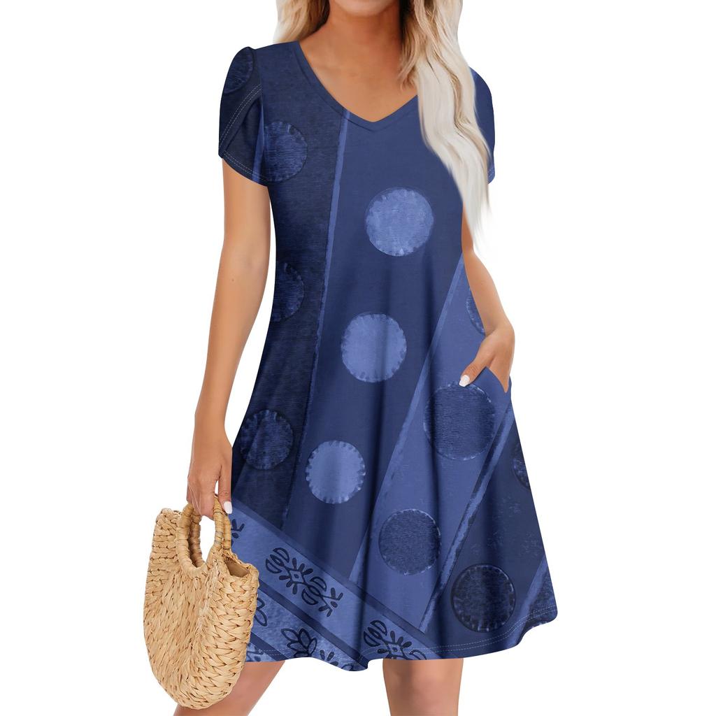 Женское повседневное модное платье с V-образным вырезом и коротким рукавом, стильное свадебное платье для гостей