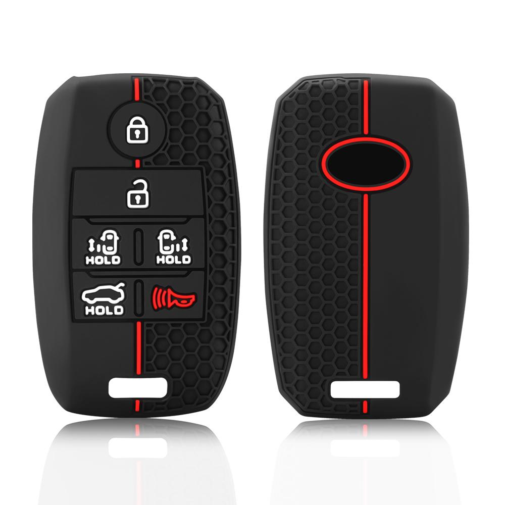 Silicone Car Remote Key Case Cover Fob For Kia New Sedona Grand Carnival Snugly Sorento L580 Kia Doule Carnival Accessories