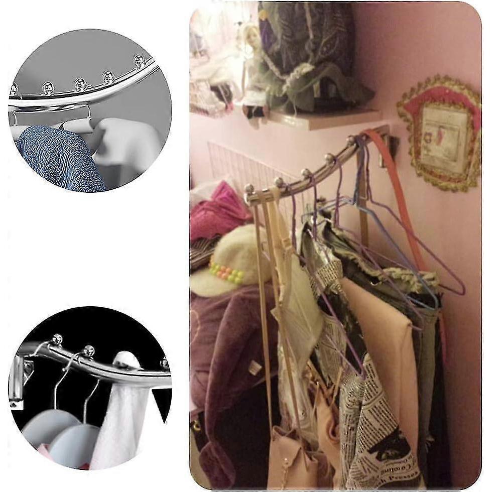 Wall Mount Clothes Hanger Metal Heavy Duty Drying Coat Hook Rotable Clothing Hanging Storage Hook Holder - DD