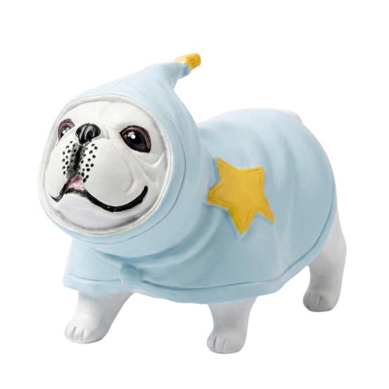 Desktop Resin Ornaments French Bulldog Figurine, Macaron Color Statue, Cute Dog Desk Decor Childrens Room Decorations for Bedroom Living Kids
