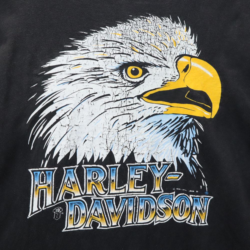 Harley Davidson Футболка с коротким рукавом с принтом орла 90-х годов, старая винтажная, мужская, б/у