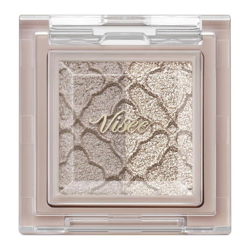Visee Riche Dazzling Duo Eyes Тени для век BE-6 Cool Greige 1,2 г