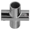 Heavy Duty Tube Pipe Connector 22mm (7/8in) 4 Way Cross Boat Hand Rail Fitting  Boat Construction
