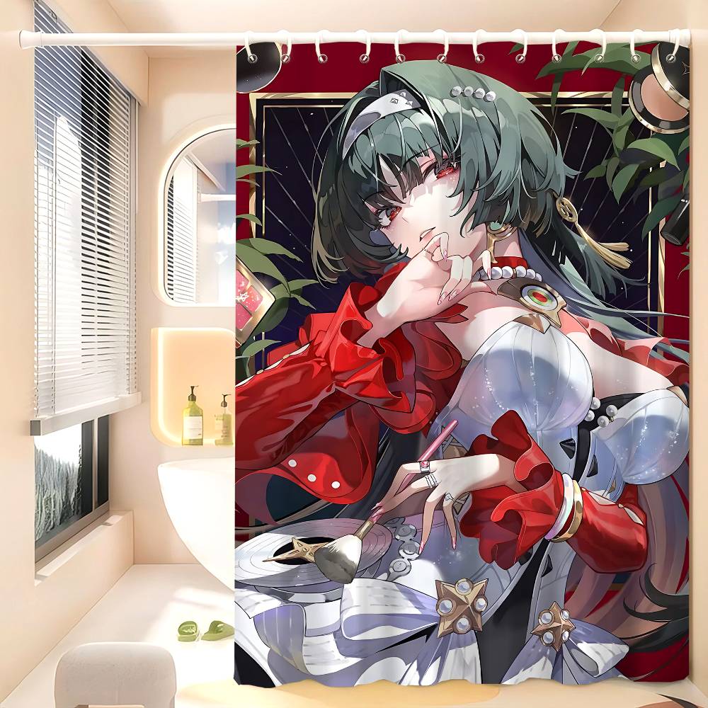 Астра Яо Ззз Анимационный Узор Занавеска для Ванной Комнаты Водонепроницаемая Занавеска для Душа с 12 Крючками Домашний Декор