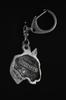 Bull Terrier, Bully II - Silver-plated Key Ring with a Dog In a Gift Box, Handbag Decoration, Backpack Pendant by Art-Dog Brand